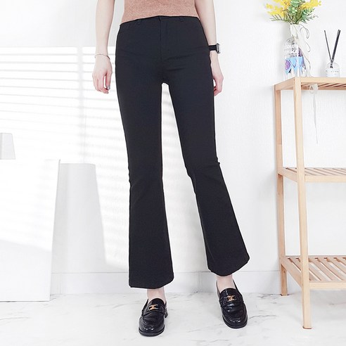103st 밴딩 부츠컷 팬츠 4컬러/여성 베이직 스판 면 나팔 바지 S~3XL 빅사이즈