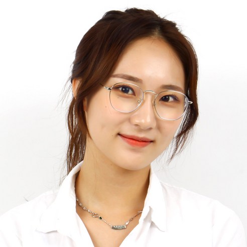 원웨이 블루라이트 차단안경 OB9002 실버 시력보호 경량안경테 블루라이트차단 테스터기 증정