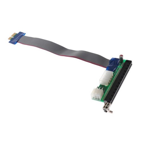 PCI-E 16x ~ 1x 전원 라이저 어댑터 카드 w/4PIN 그래픽 카드 6PIN 인터페이스 마이닝 -20cm, 104x28x10mm, 블랙, PCB 보드