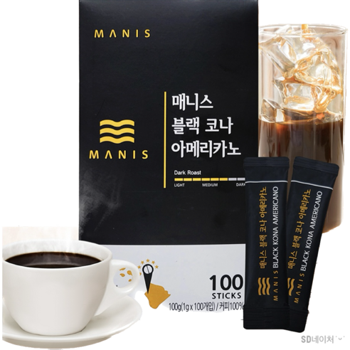 코나 커피의 최상급 맛과 편리함을 즐기는 매니스 블랙 코나 아메리카노