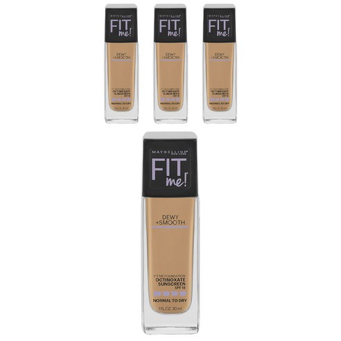 메이블린 핏 미 파운데이션 듀이 + 스무스 옥티녹세이트 노멀 투 드라이 30ml, 4개, 245 Classic Beige