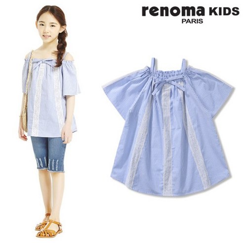 레노마 키즈 여아 스트라이프블라우스 R1921B308