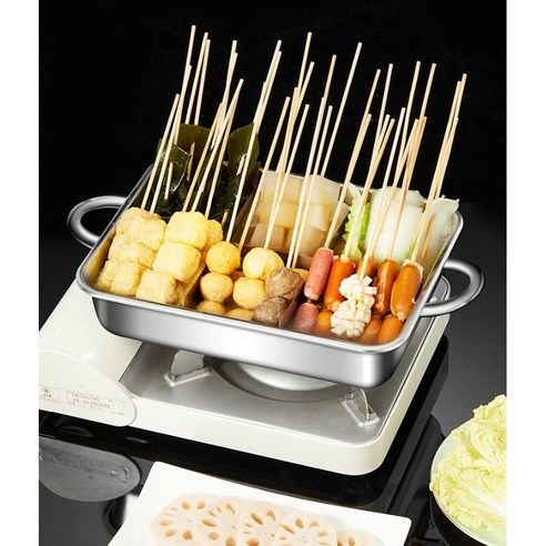 또도리 사각전골냄비 훠궈냄비 4칸 인덕션 캠핑 포차 꼬치어묵탕냄비, 1개