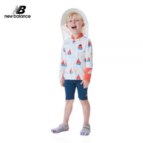 NEWBALANCEKIDS [쿨링온]Beach Lounge 5부 래쉬가드 세트(집업) NK9RE2111U