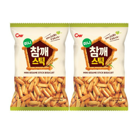 청우식품 미니 참깨스틱, 370g, 2개