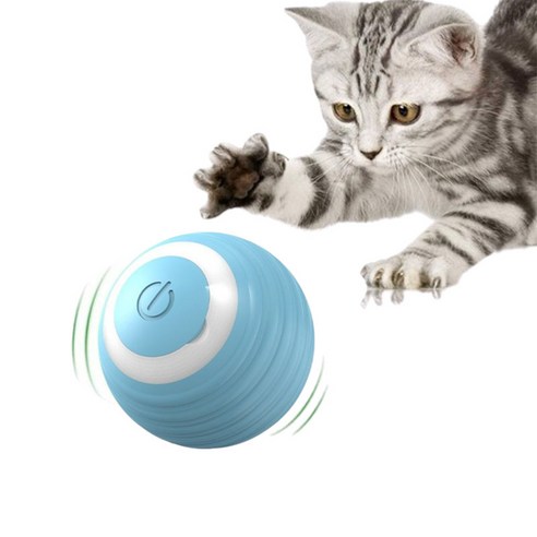 YAPOGI 반려동물 스마트 자동 장난감 토이볼 움직이는 토이차 고양이 애견 반려견, 블루