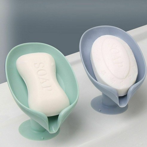 Bathroom Accessories Leaf Shape Soap Drain Tray Holder Box Home Supplies Gadgets 욕실 액세서리 잎 모양 비누 드레인, {"크기":"옵션1"}, 보여진 바와 같이