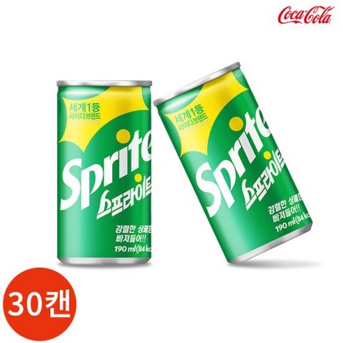 스프라이트 190ml x 30캔, 30개