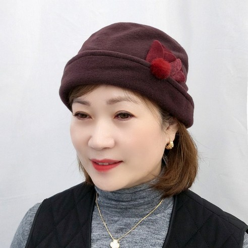 중년여성 두건 반다나 비니 겨울 모자