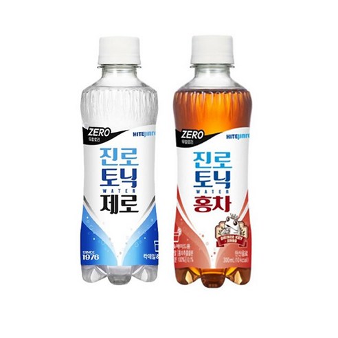 하이트진로 토닉워터 300ml (제로12+홍차12) 24개, 1세트