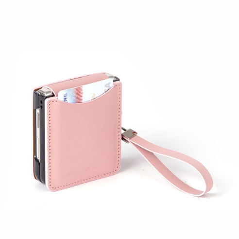 z플립5케이스 추천 상품본아띠 로뎀 천연 소가죽 비비지 카드 제트플립 케이스 제품 사진