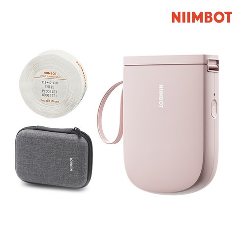 시노링크 라벨프린터 D11 PRO 라벨기 님봇 NIIMBOT, 1개, A. D11 PRO 핑크[라벨지+파우치]