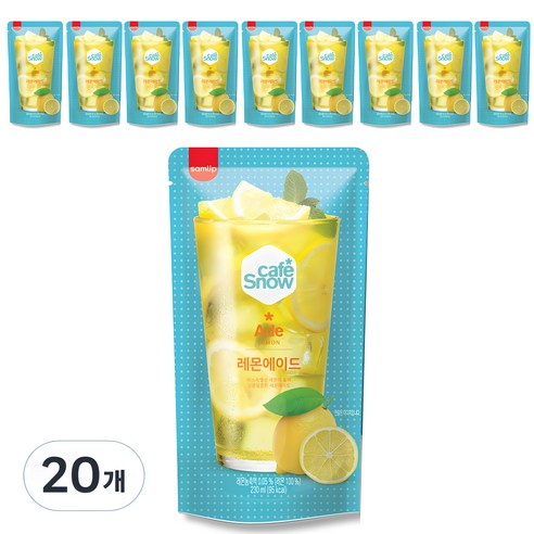 카페스노우 레몬에이드, 230ml, 20개입