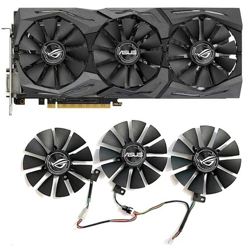 그래픽카드 쿨러 ASUS Strix GTX 1060 OC 1080 1070 1080Ti RX 480 팬 87mm 6 핀 T129215SU GTX1060 GPU, 4.6pin vga쿨러53mm Best Top5