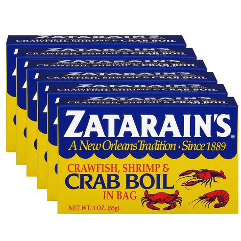 크베트나  미국 Zatarains 자타라인 크랩 보일 시즈닝 드라이 85g (6팩 배송) / Boil Seasoning in Bag, 6개