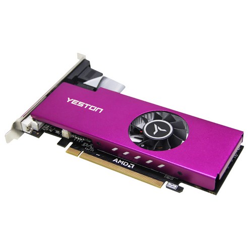 Xzante Yeston RX560 4G 그래픽 카드 D5 LP 1200/6000MHz 4G/128Bit/GDDR5 데스크탑 컴퓨터 절반 높이 게임 비디오, 보라