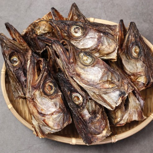 [백송식품]진한 육수 국내가공 황태머리 1kg 명태 북어대가리, 1개