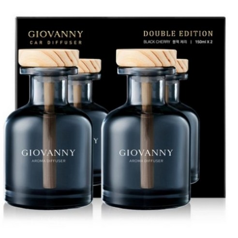 GIOVANNY 컵홀더형 차량용 디퓨저 150ml, 아쿠아샤워, 2개