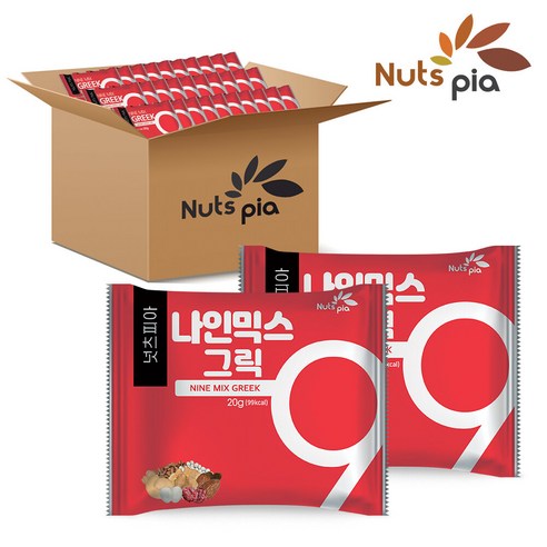 넛츠피아 나인믹스 그릭 혼합견과, 20g, 100개