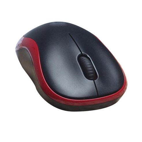 2.4GHz 슬림 소형 무선 마우스 1000dpi 및 노트북 용 USB 수신기, 100x58x34mm, ABS 플라스틱, 레드