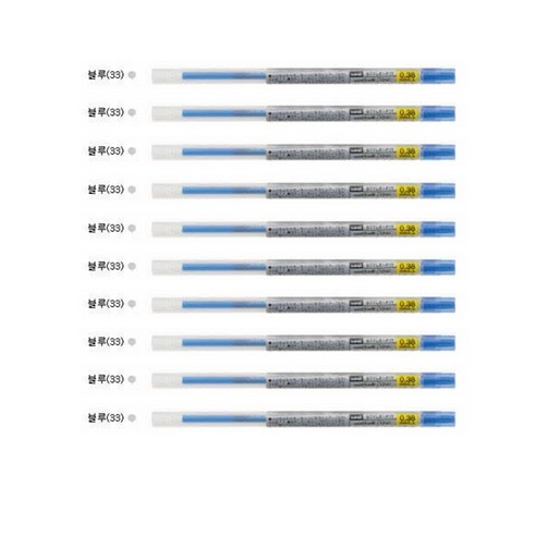 스타일핏 유니볼 시그노 젤잉크 리필심 UMR-109 0.38mm, 블루, 10개