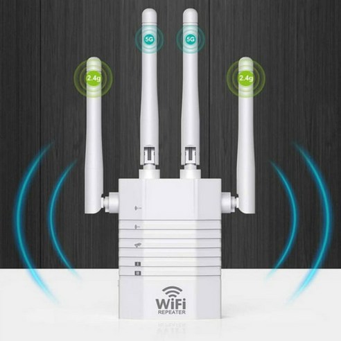 NewWay 와이파이라우터 뉴웨이 1200Mbps 5Ghz WiFi 중계기 무선 네트워크 익스테인리스더 앰프 8021N 장거리 시그널 부스터 2.4/5G