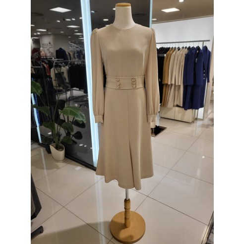 모조에스핀 벨티드 머메이드 원피스 S222MSE022 CR(1797751)