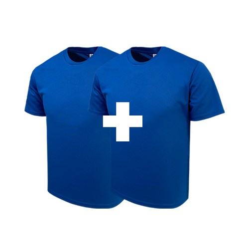 1+1 나인앤나인 기능성 쿨론 해리 라운드 반팔 티셔츠 2장 세트