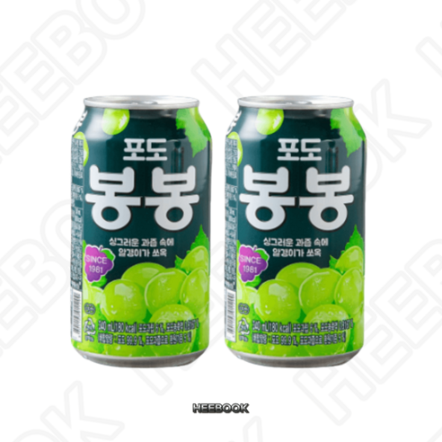 해태 봉봉 포도 340ML 24캔 / 음료, 24개