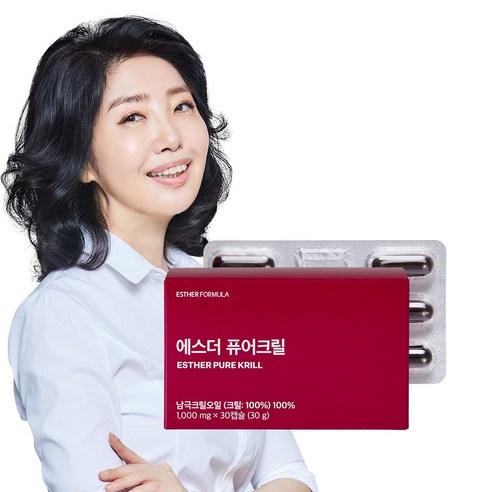여에스더 퓨어 크릴오일 오메가3 순도100% 남극크릴오일, 30정, 1개