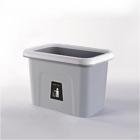 OPOKI 싱크대 주방 플라스틱 휴지통 7L 쓰레기통, 7L/그.레.이 1+1, (뚜.껑.없.음)