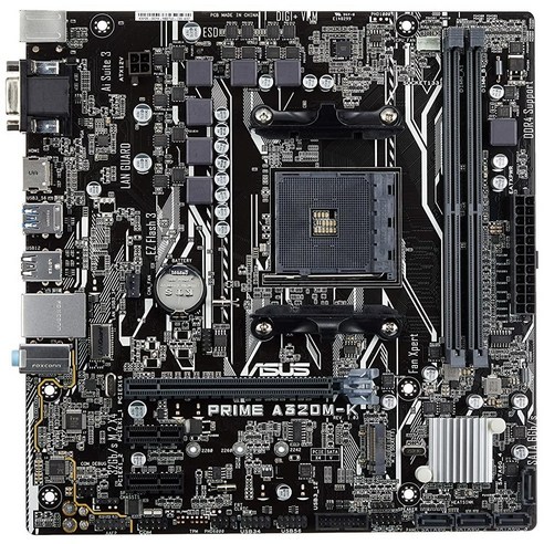 에이수스 PRIME A320M-K AMD Ry젠 AM4 DDR4 HDMI VGA M.2 USB 3.1 Micro-ATX 마더보드