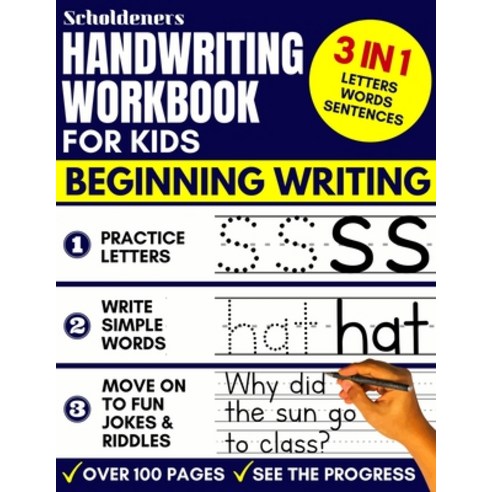 Handwriting Workbook for Kids: 3-in-1 Writing Practice Book to Master Letters Words & Sentences Paperback, Devela Publishing, English, 9781913357023