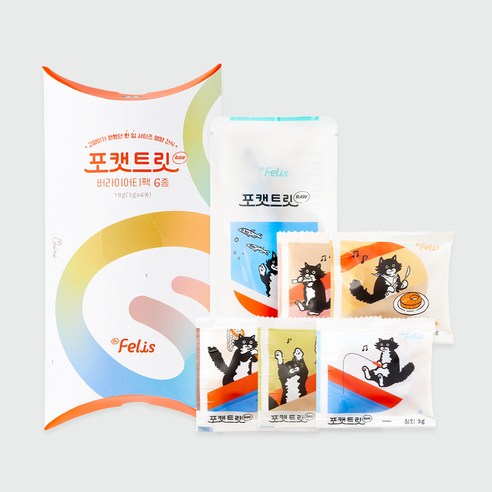 닥터펠리스 고양이 미야옹철 간식 포캣트릿 로우, 가자미, 25g, 6개