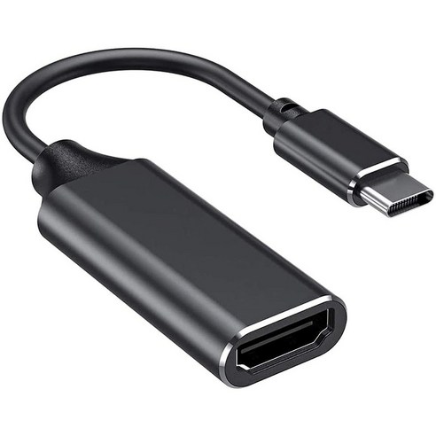 USB C ~ HDMI 어댑터 MacBook 용 4K HDMI 케이블 TV 어댑터 / Samsung Galaxy / Huawei Mate 20 P20 Pro Type-C to, 검정