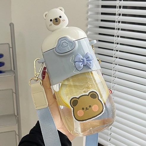 【휴대용 물병】물 컵 대용량 높은 찾고 패션 플라스틱 컵 새로운 스타일의 물병 컵, 색깔9