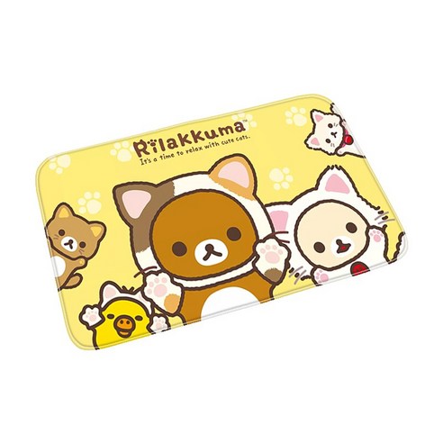 환영 입구 비-슬립 개 고양이 카펫 주방 매트 현대 만화 Rilakkuma 층 매트 홈 장식 복도 발코니 문 매트, 40센치메터x60센치메터, New000497