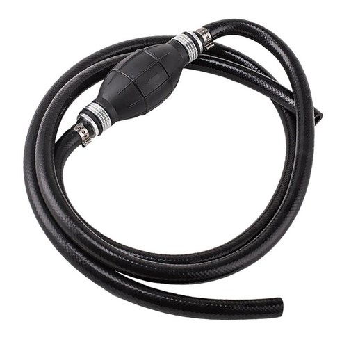 전구가 있는 연료 라인 6mm 1/4 "마린 보트용 편조, 블랙, 설명