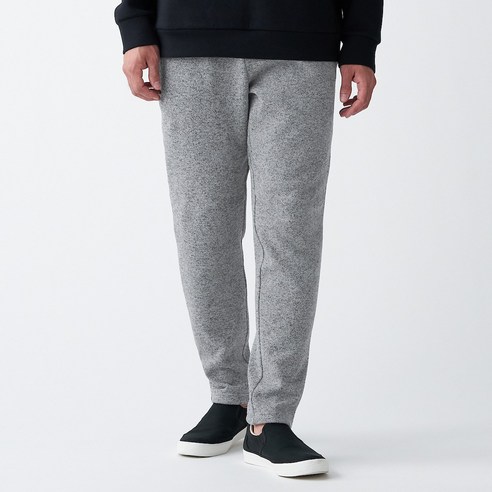 무인양품 MUJI 남성 니트 플리스 테이퍼드 팬츠 ABK02A0A
