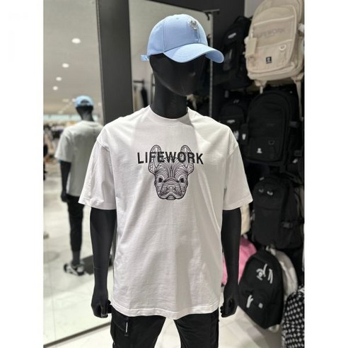 라이프워크 남여공용) 라독얼굴 레터링 기본 반팔티 LW235TS995 00 WHITE 백화점 아울렛 (3288090)