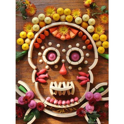 밤나무 레인보우 블록으로 펼쳐지는 아이의 무한한 상상력과 감각의 세계