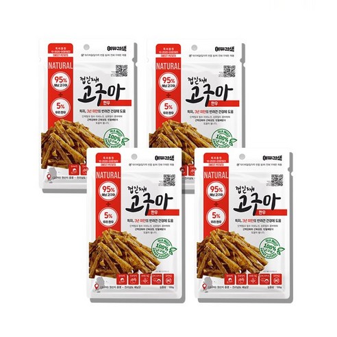 여유견생 껍질째 고구마 반려견 수제간식 100g 4종 4개입, 껍질째 한우 고구마 100g x 4개
