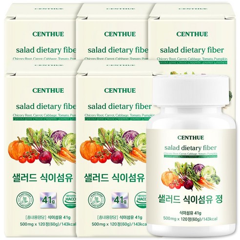 센트휴 샐러드 식이섬유 41g, 6개, 120정