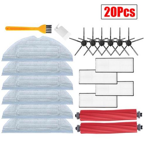 로보락 소모품 로봇 진공 청소기 걸레 HEPA 메인 브러시 교체 Roborock S7 MaxV Ultra 액세서리 호환, 13.Set M 로보락s7 Best Top5