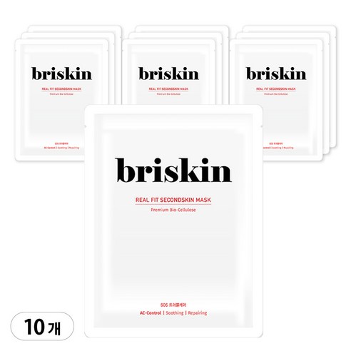 브리스킨 리얼 핏 세컨드스킨 sos 케어 시트 마스크, 1개입, 10개