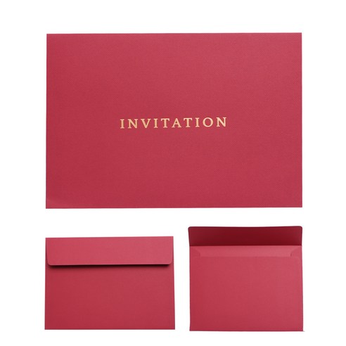 페이퍼포레스트 INVITATION 초대장 초청장 행사 봉투, 레드 INVITATION19.5x14.5, 20매