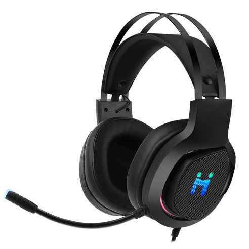 모이지 MX-500 가상 7.1 RGB 초경량 게이밍 헤드셋, 블랙