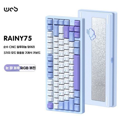 WOB Rainy75 레이니75 축 GASKET 레이니 기계식 기계식키보드 개 중옵, 스노우 잉크 샤프트, H 타입 (옵션사진 참조)