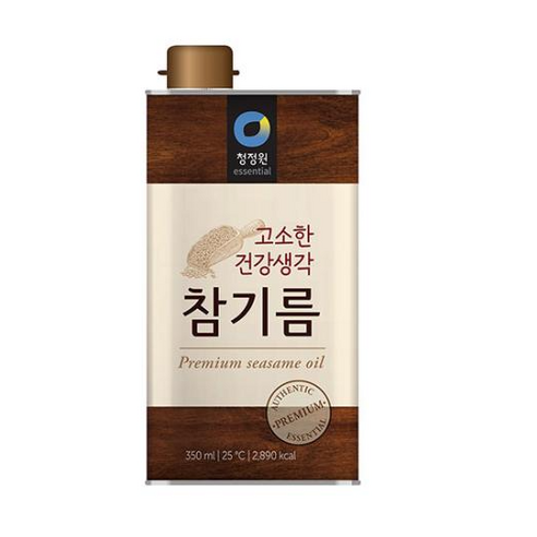 청정원 고소한 건강생각 참기름, 10개, 350ml