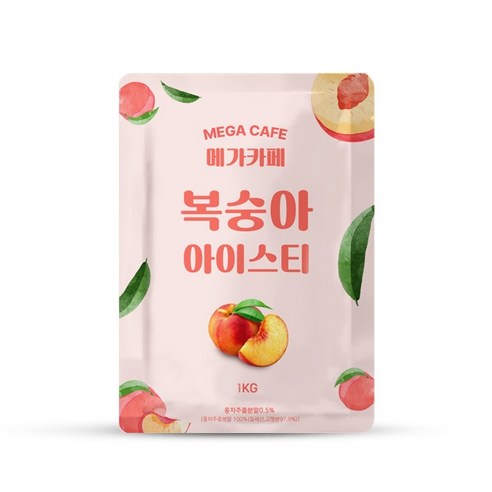 메가카페 복숭아 아이스티 파우더 1kg, 1개입, 1개